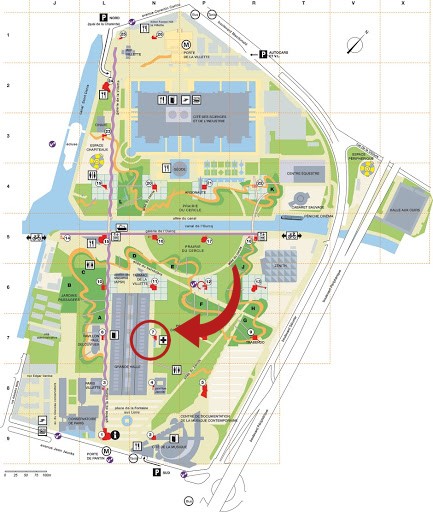 Plan du parc de la Villette