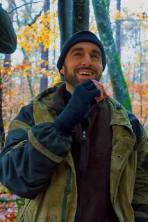 Pierre Berçot in the Fontainebleau forest